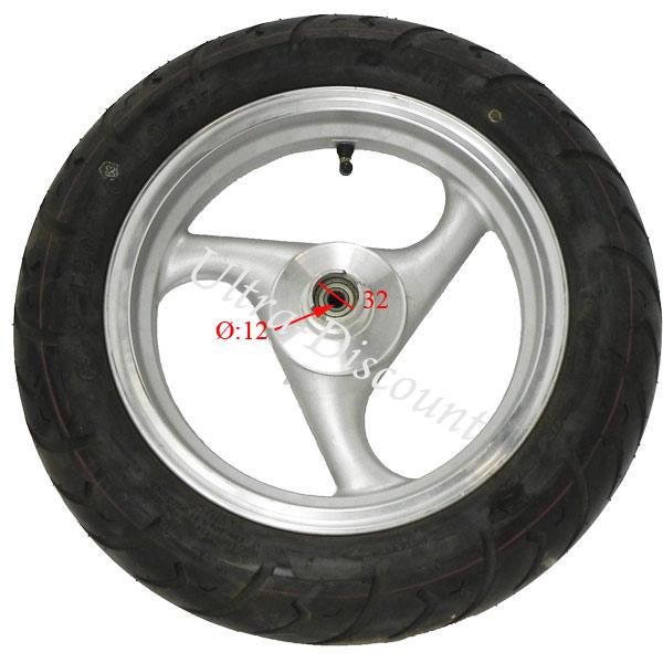 Rad vorn komplett fr chinesischen Skooter (Silber - typ 2) Bilder 2