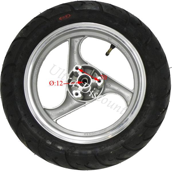 Rad vorn komplett fr chinesischen Skooter (Silber - typ 2) Bilder 3