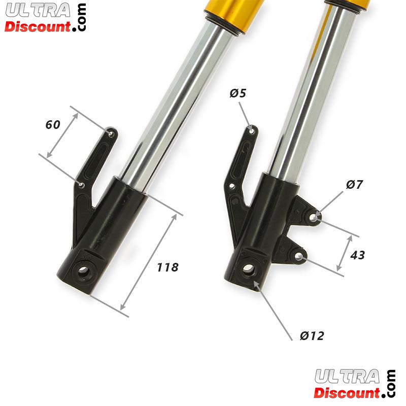 Gabelholme fr Dirt Bike Gold (650mm) Bilder 2