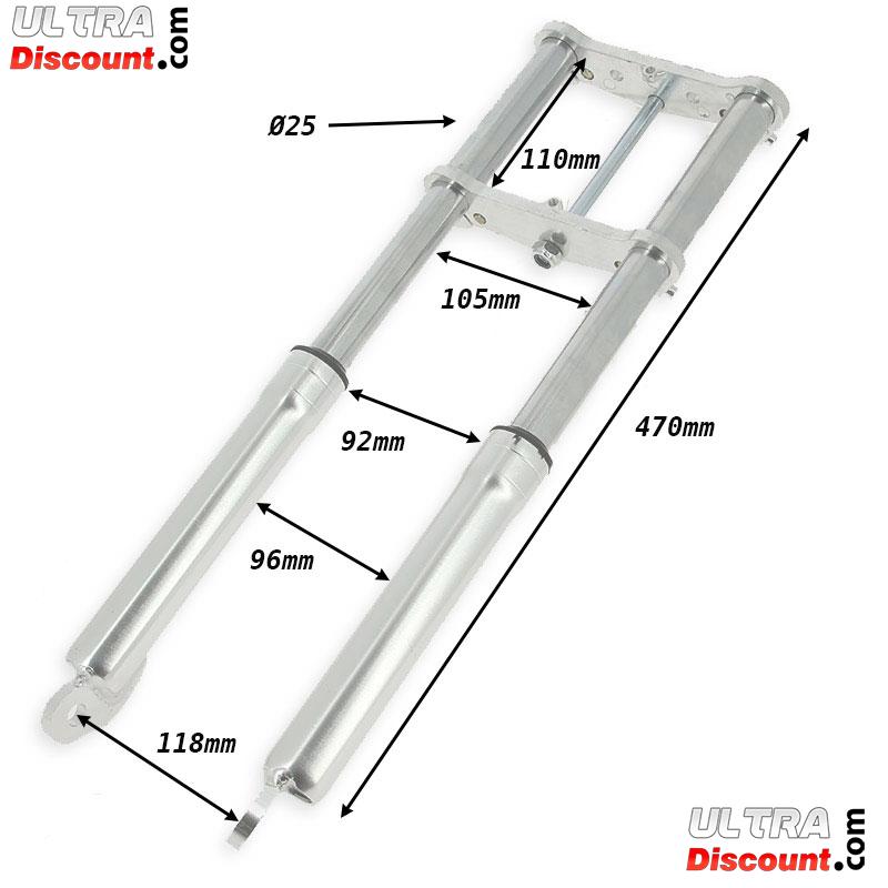 Gabel fr pocket bike cross silber Bilder 1