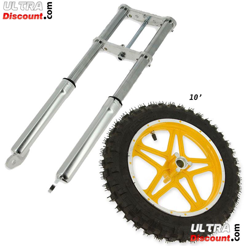 Gabel fr pocket bike cross silber Bilder 3