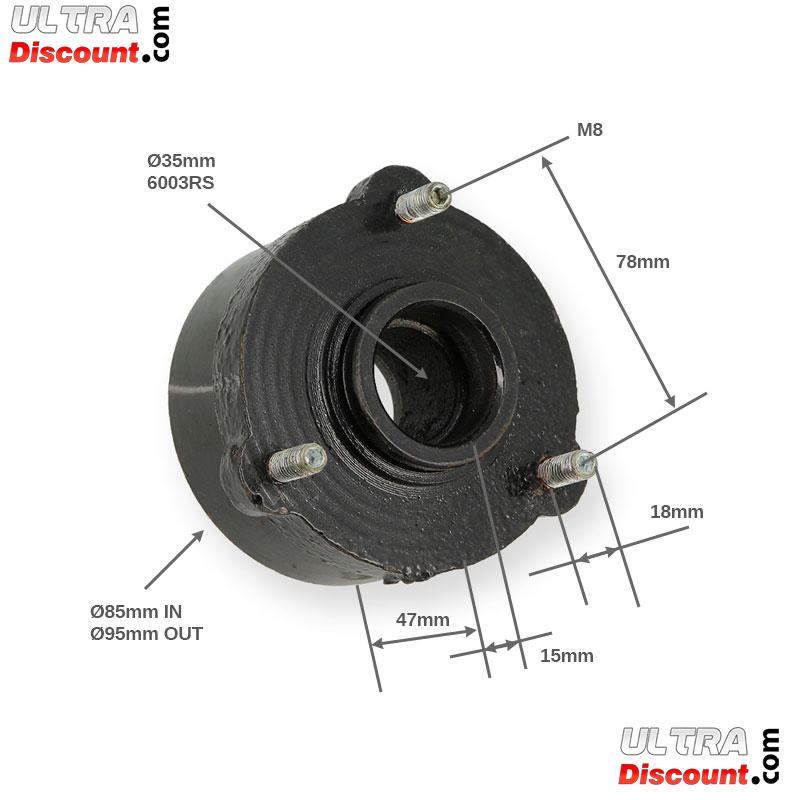 Radnabe drum hub vorn fr Quad Bigfoot Bilder 1