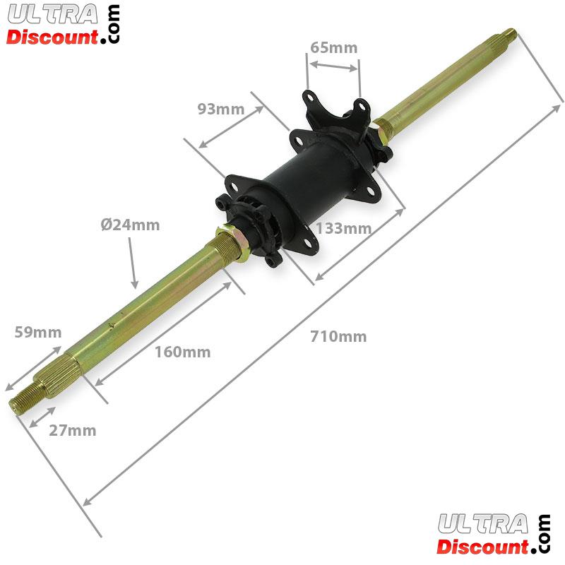Achse hinten 24 fr Quad 110cc Bigfoot (710mm) Bilder 1