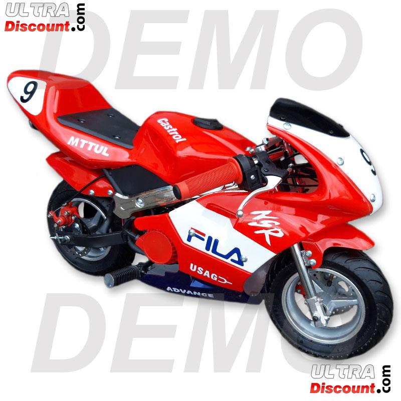 Verkleidung fr pocket bike 47 49 ccm (Rot-Blau-Wei) Bilder 1