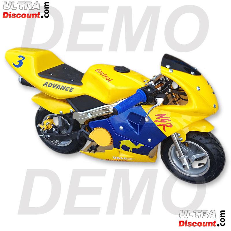 Verkleidung fr pocket bike 47-49 ccm (Gelb-Blau) Bilder 1