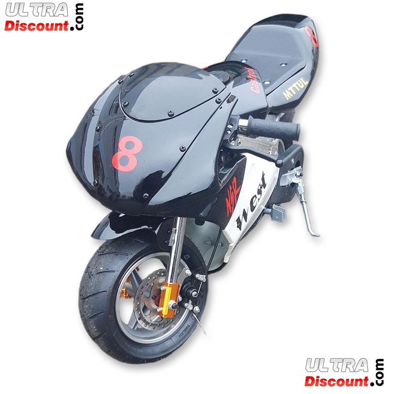 Pocket Bike 49ccm Hohe Qualitt Schwarz und wei Bilder 2