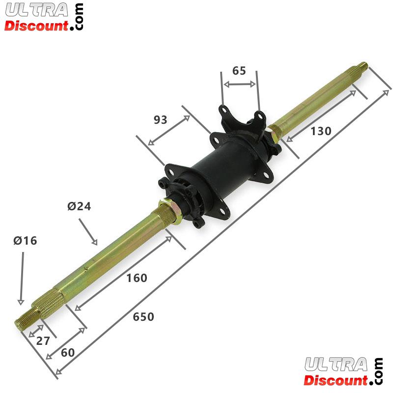 Achse hinten 24 fr Quad 110cc Bigfoot (650mm) Bilder 1