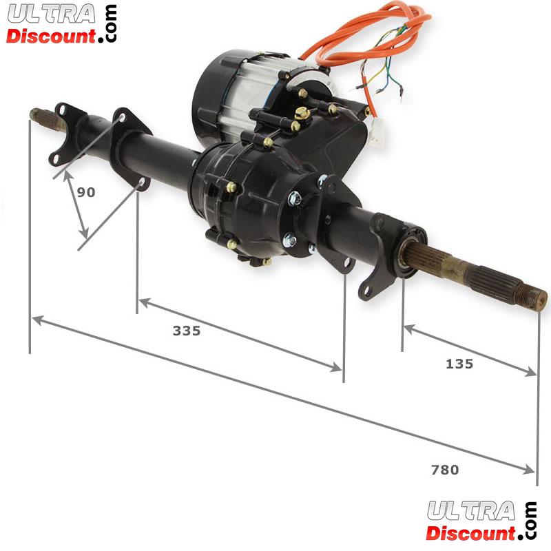 Komplette Hinterachse fr Citycoco 1500w Bilder 1