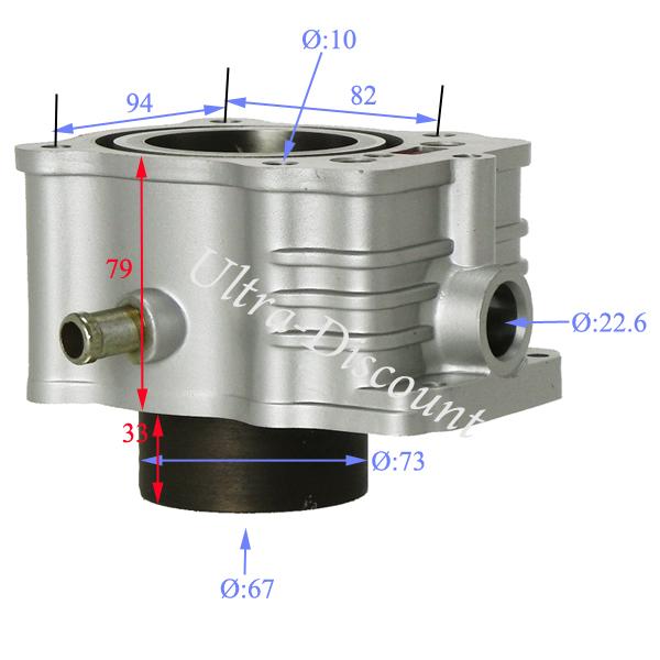 Zylinder Quad Shineray 250 ccm ST-9E (typ 167MM) Bilder 1