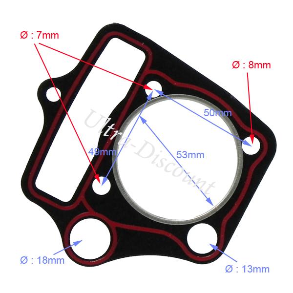 Dichtungssatz Motoren 110 ccm (1P52FMH 52.4mm) fr Kinder ATV Teile Bilder 1