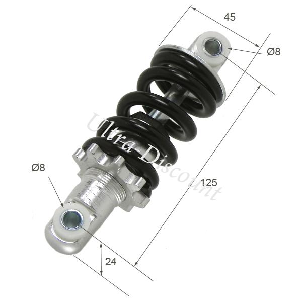 Dmpfer hinten fr pocket quad (typ 2, 125mm) Bilder 1