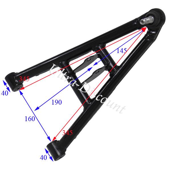 Querlenker unten, rechts, fr Quad 200 ccm Shineray (345mm) Bilder 1