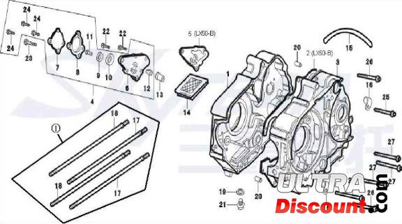 labdeckung links fr Motoren Skyteam 50ccm Bilder 1