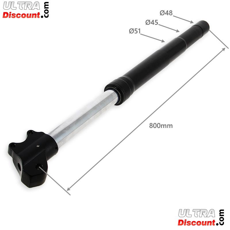 Gabelholme Qualittsprodukt  800mm, einzige Einstellung, 12mm Radachsen - Schwarz Bilder 1