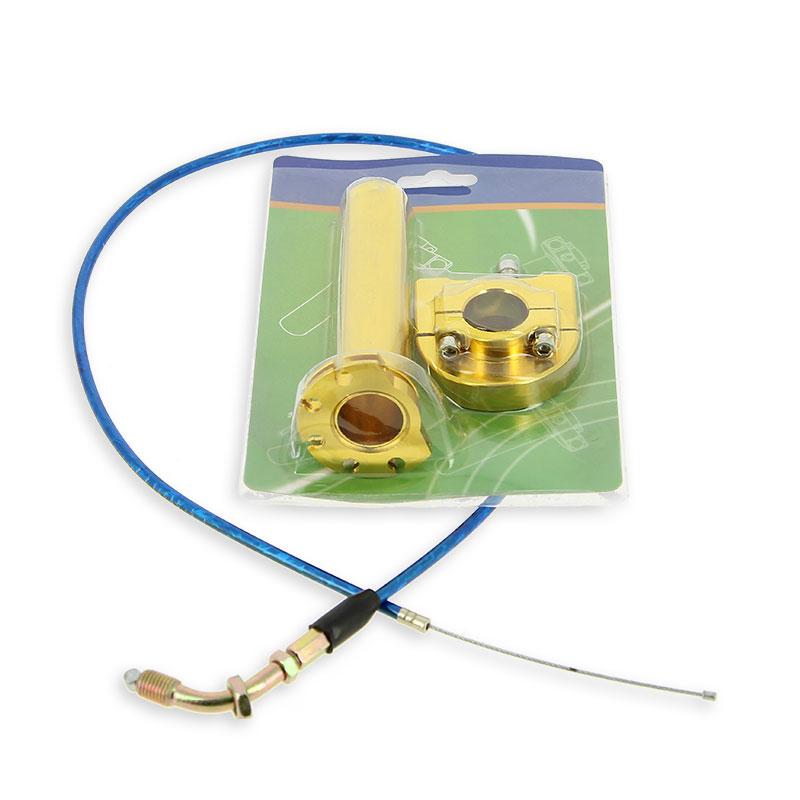 Gasgriff (schnell), gold, Qualittsprodukt + Kabel, blau, Pocket quad Teile