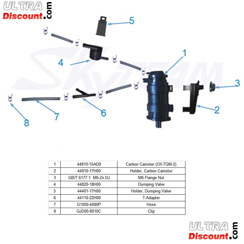 Halterung Benzinfilter fr Skyteam Trex 125ccm EURO4 Bilder 1
