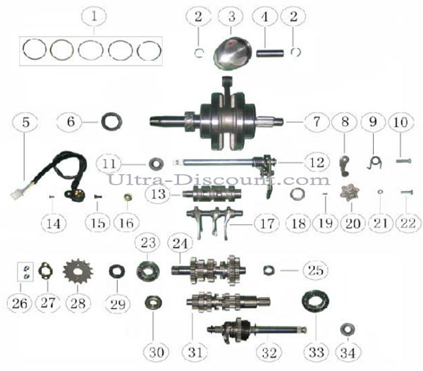 Kolben-Set fr Quad Shineray 250 ccm STXE Bilder 1