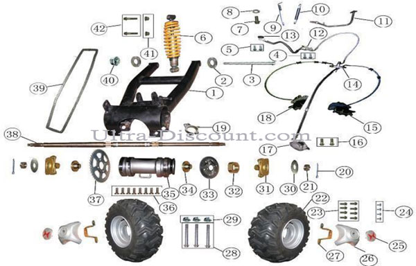 Kettenkranz fr Quad Shineray 250 ccm STXE (46 Z) Bilder 1