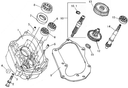 Zwischenantriebsritzel fr Motor Skooter Baotian BT49QT-7