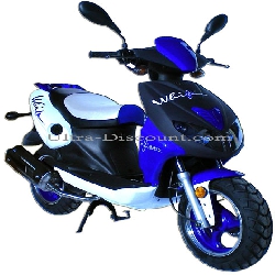 Scooter Viper R1, blau, 50 ccm (2-Taktmotor), Scooter aus China 50 ccm