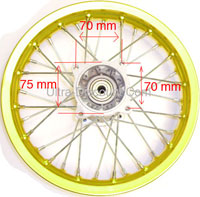 Felge hinten 12'', gold, fr dirt bike (Typ 2) Bilder 1