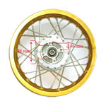 Felge hinten 10', gold, fr dirt bike (Typ 2) Bilder 2