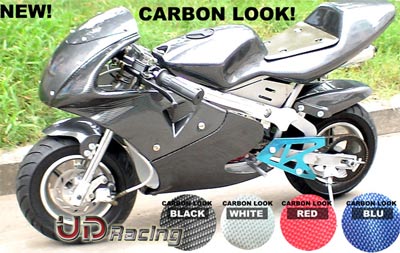 Verkleidung Kohlenfaser, schwarz, Sonderausgabe fr pocket bike 47-49 Bilder 1