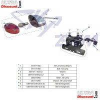 Rckleuchte lampe fr Skymini - CHROME Bilder 1
