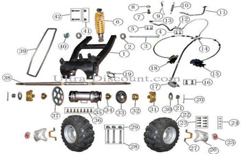 Kettenkranz fr Quad Shineray 250 ccm STXE (46 Z) Bilder 1