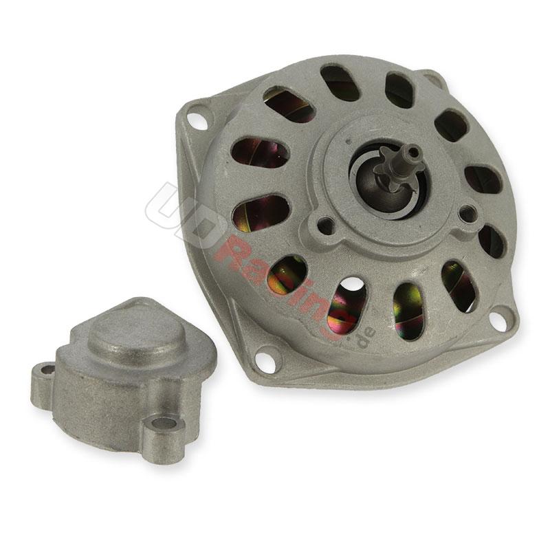Kupplungsglocke + Gehuse + 6 Z Ritzel (kleine Teilung), Teile Pockets Supermoto
