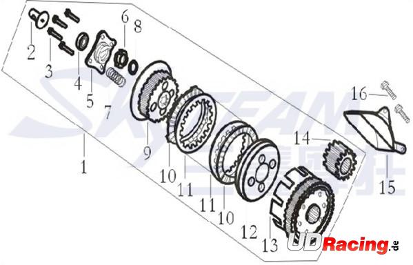 Ölseparator für Kupplung für Skyteam Motoren T-REX 125ccm, Teile Trex Skyteam Ölseparator für Kupplung für Skyteam Motoren T-REX 125ccm, Teile Trex Skyteam