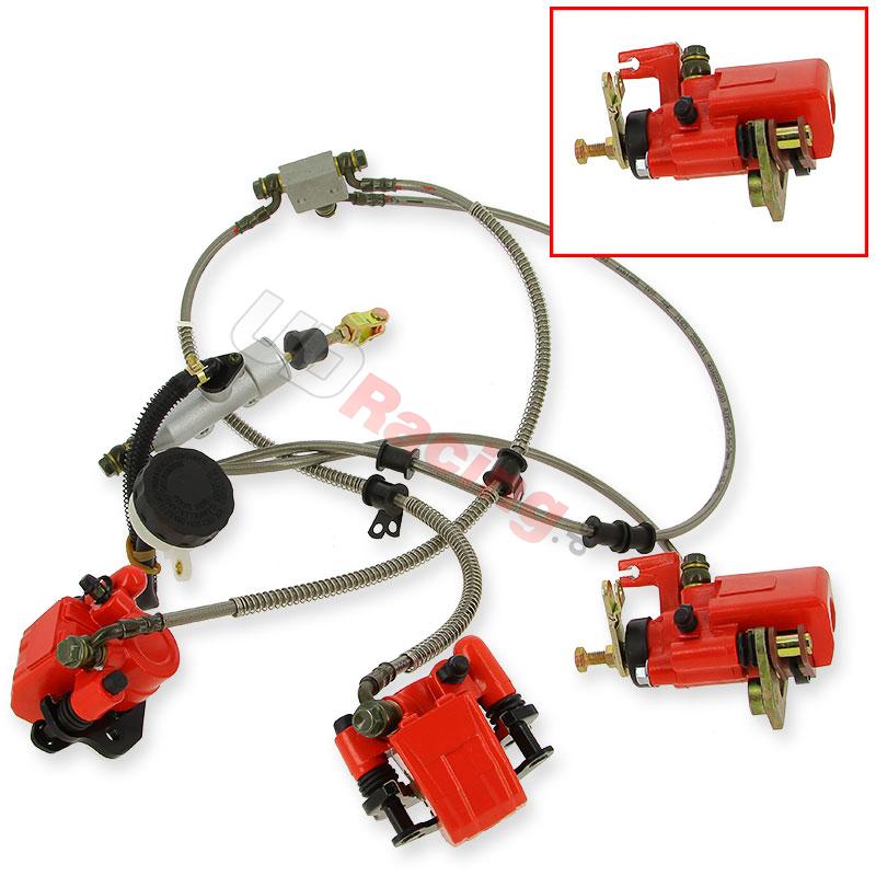 Bremsen kompletter Satz fr Quad 250 ccm ST-9E (type 2), Ersatz Shineray 250 STIXE ST9E