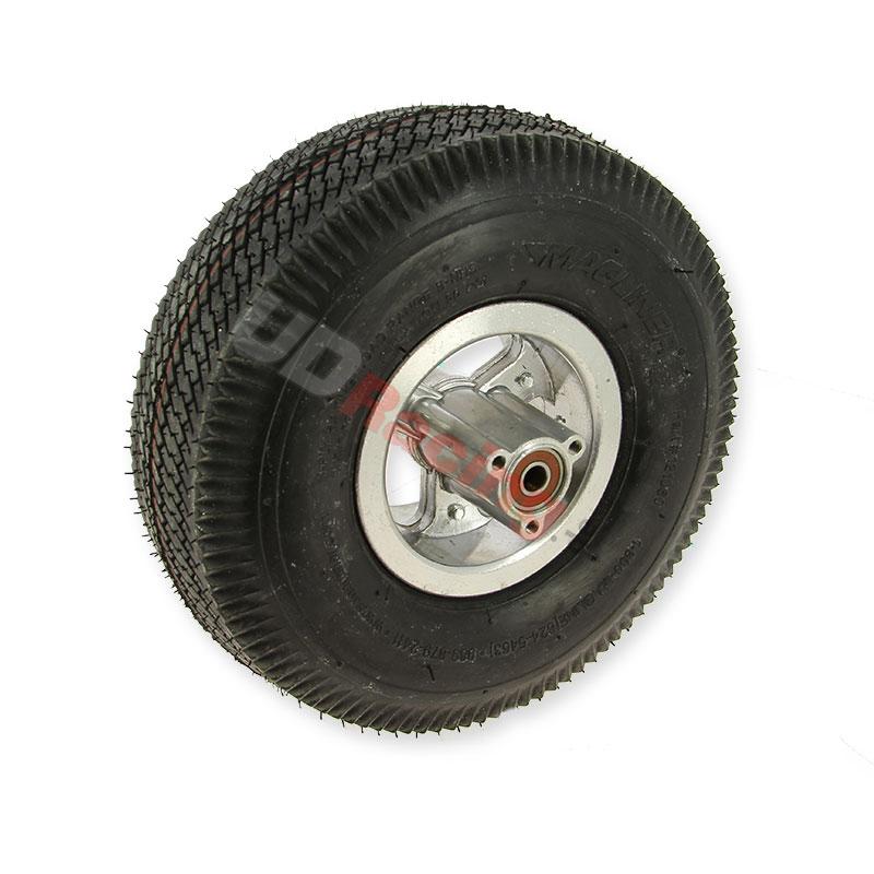 Komplettes Vorderrad fr 4.10/3.50-4 Roller mit Verbrennungsmotor, Teiles Thermoscooter