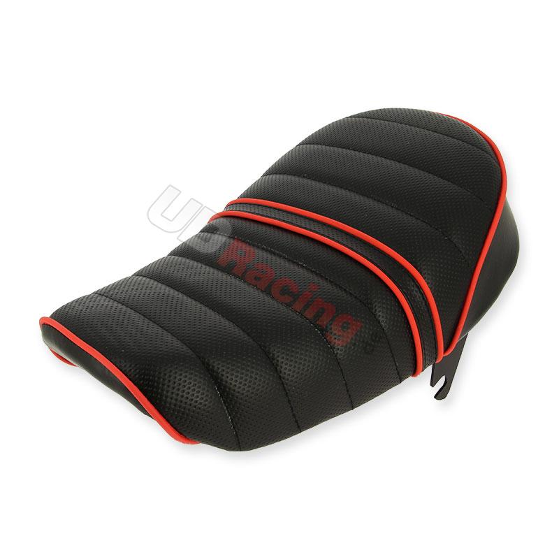 Sitzbank aus Leder Schwarz Rot fr Monkey 50 ccm bis 125 ccm (Typ 3), Teile Monkey - Gorilla