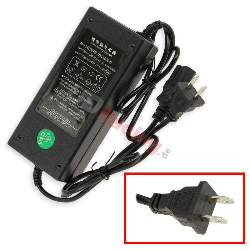 Ladegert 60V 3A DZL602001 Sekundrbatterie Citycoco (englischer Stecker), Citycoco Ersatzteile