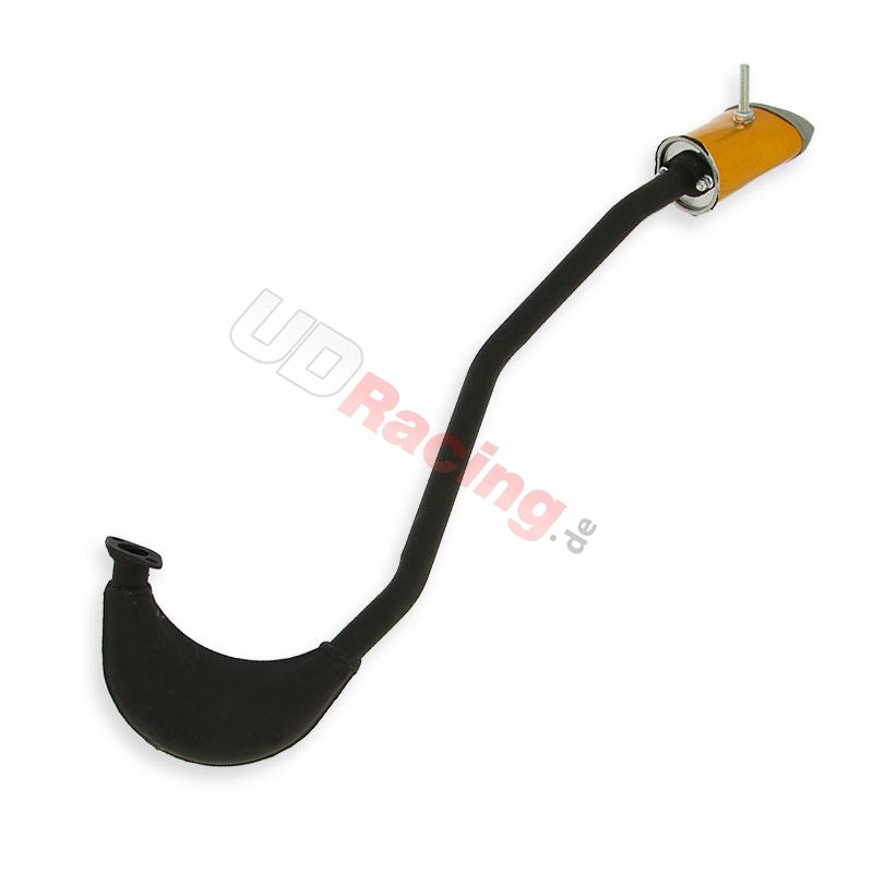 Auspuff Tuning Edelstahl, Schwarz gold, (Typ 23) fr pocket Supermotard, Teile Pockets Supermoto