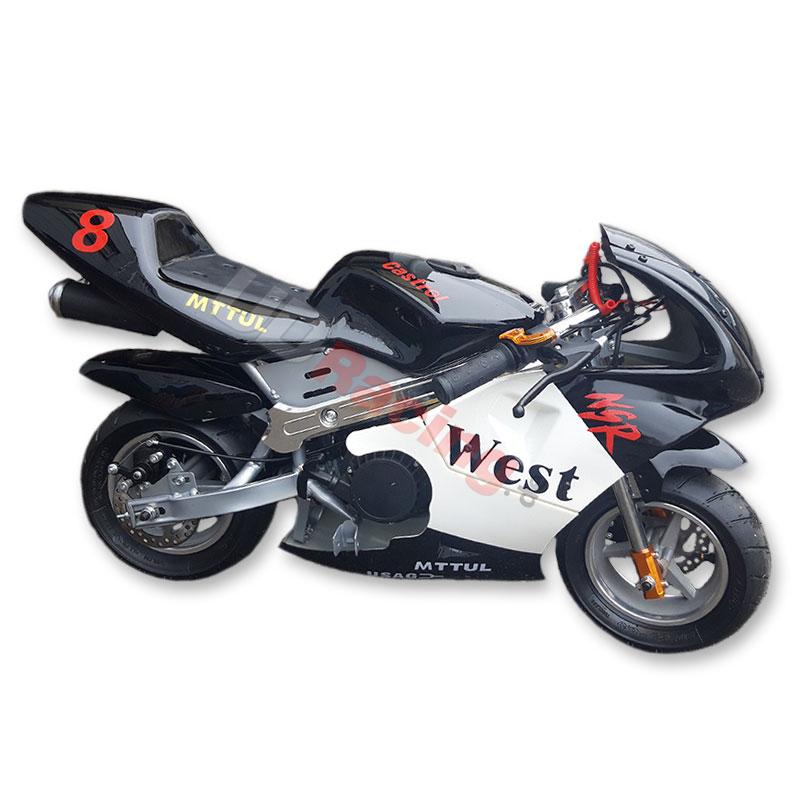 Pocket Bike 49ccm Hohe Qualitt Schwarz und wei, Pocket bike
