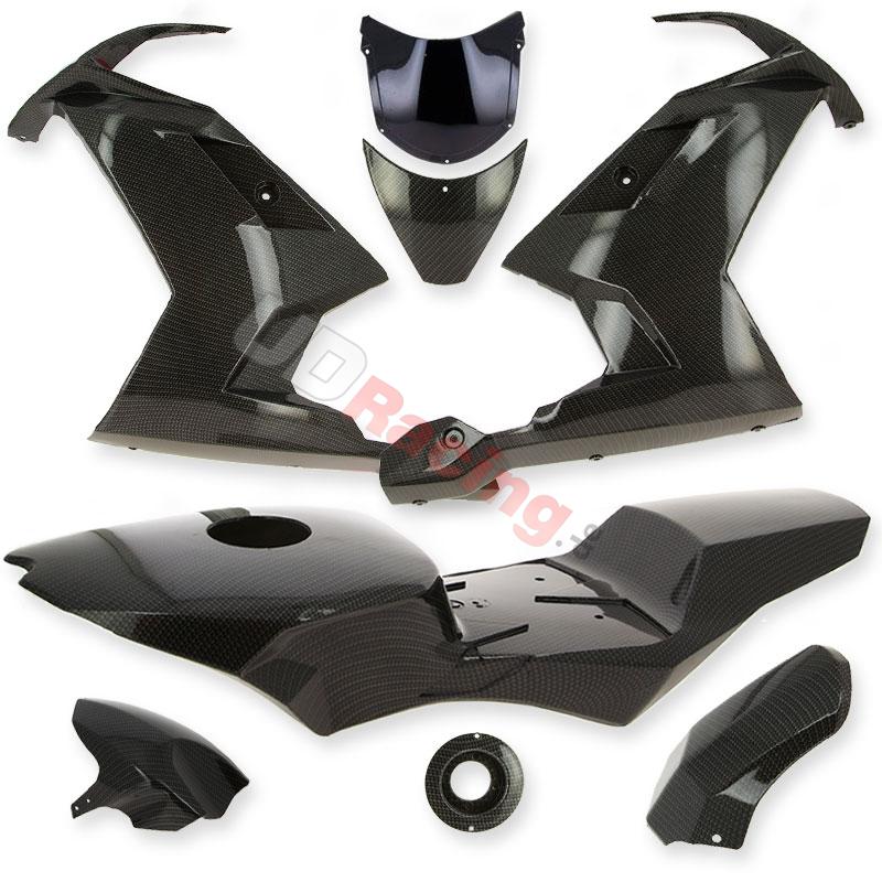 Verkleidung Kohlenfaser schwarz Sonderausgabe pocket bike Nitro (schwarz), Nitro Motorradteile