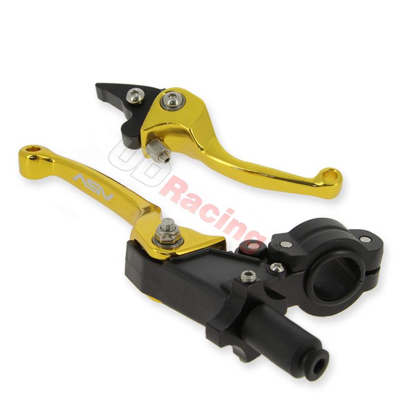 Griffe aus Alu Typ UD Racing (Paar), gold, fr dirt bike type2, Ersatzteile Dirt bike