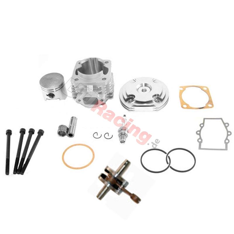Kit 53ccm 4 Schleusen + Kurbewelle Racing Achse 10mm (Typ B Alu), Pocket quad Teile