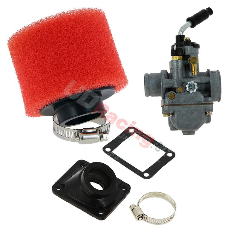 Vergaser 19 + Filter (rot) fr Pocket Polini 911, Teile Pockets Polini 911 GP3
