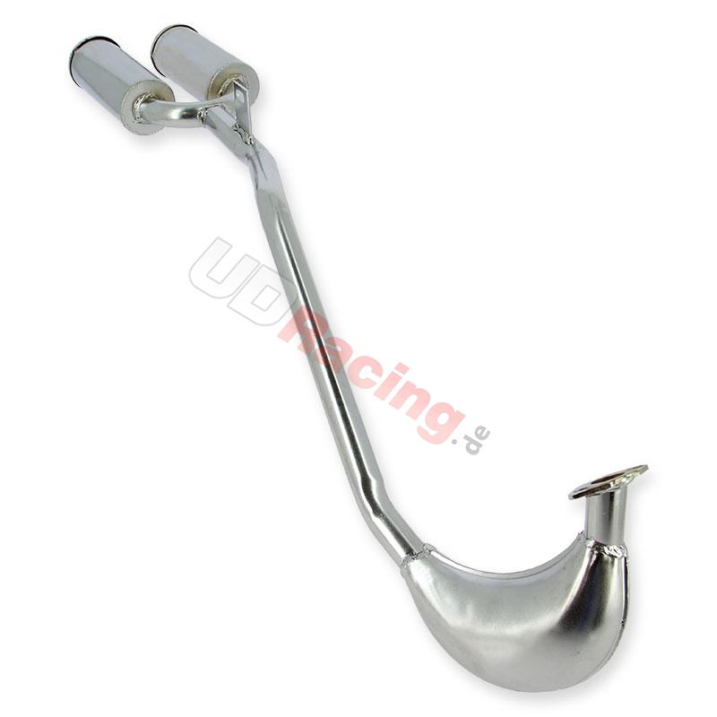 Auspuff mit Doppeldmpfer fr Pocket Bike Cross, Pocket Cross Teile
