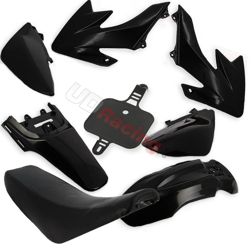 Verkleidung anbringend dirt bike CRZ + Sitzbank, schwarz, Ersatzteile Dirt bike