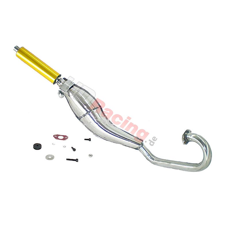 Auspuff Tuning Edelstahl, gold, (Typ 2) fr pocket bike, Ersatzteile Pocket bike