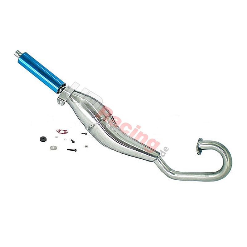 Auspuff Tuning Edelstahl, blau, fr Pocket Supermoto (Typ 2), Teile Pockets Supermoto