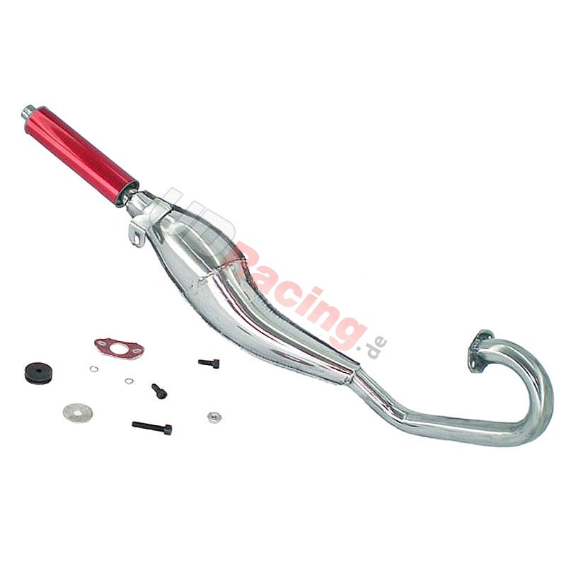 Auspuff Tuning Edelstahl, rot, (Typ 2) fr pocket bike, Ersatzteile Pocket bike