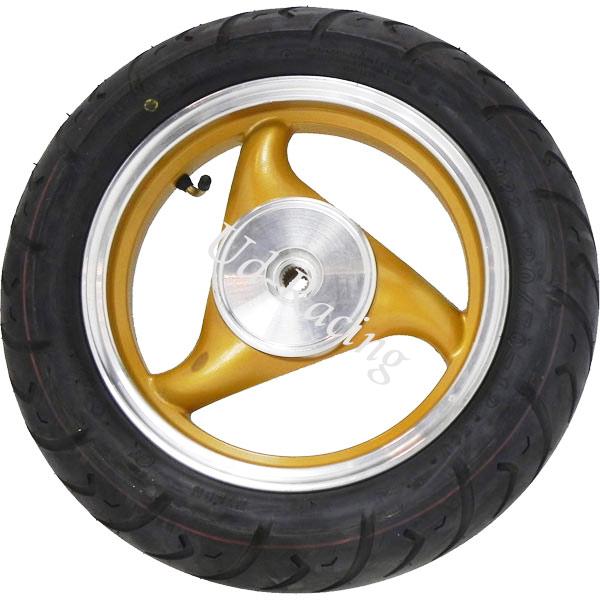Rad hinten komplett fr chinesischen Skooter (Gold  - typ 2), Chinesische Motorroller Teile
