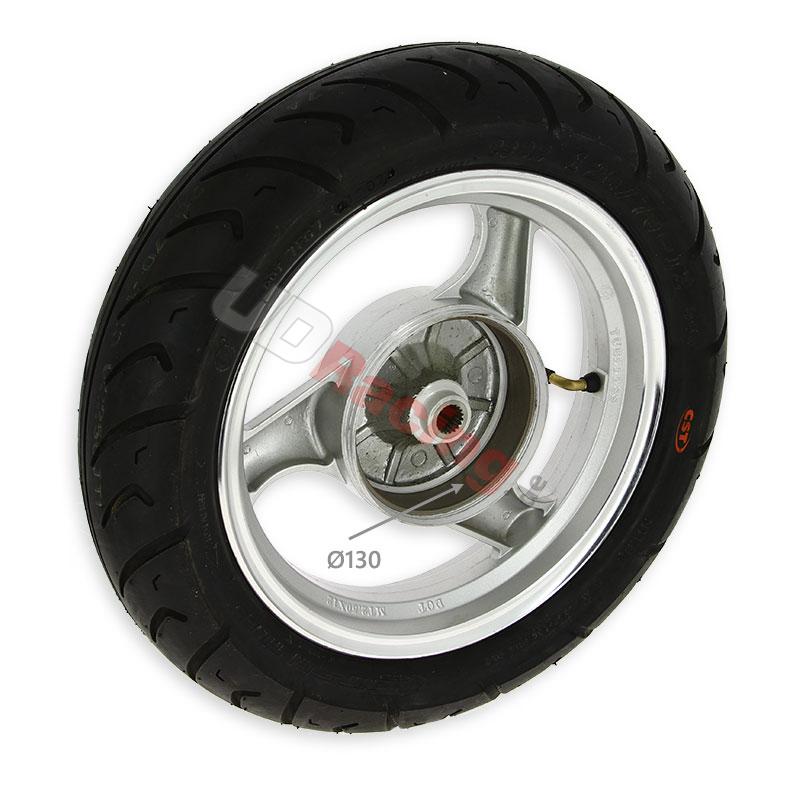 Rad hinten komplett fr chinesischen Skooter (Silber  - typ 2), Chinesische Motorroller Teile