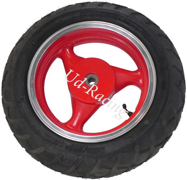 Rad hinten komplett fr Jonway Skooter 50 ccm(rot), Teile Motorroller Jonway