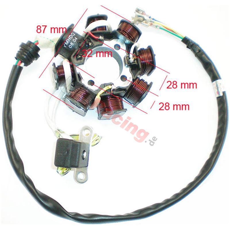Spulen (Stator)  fr Lichtmaschine Quad 200 ccm, Ersatz Chinese Quad 200ccm